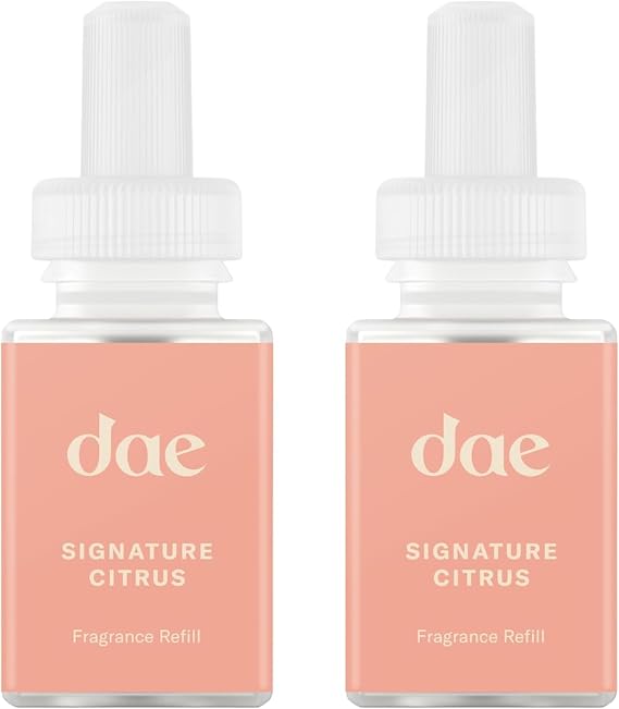 Pura & dae Fragrance Refill - Smart Home Air Diffuser - Up to 120-Hours of Luxury Fragrance per Refill - Spring & Summer - 2 Pack, Signature Citrus