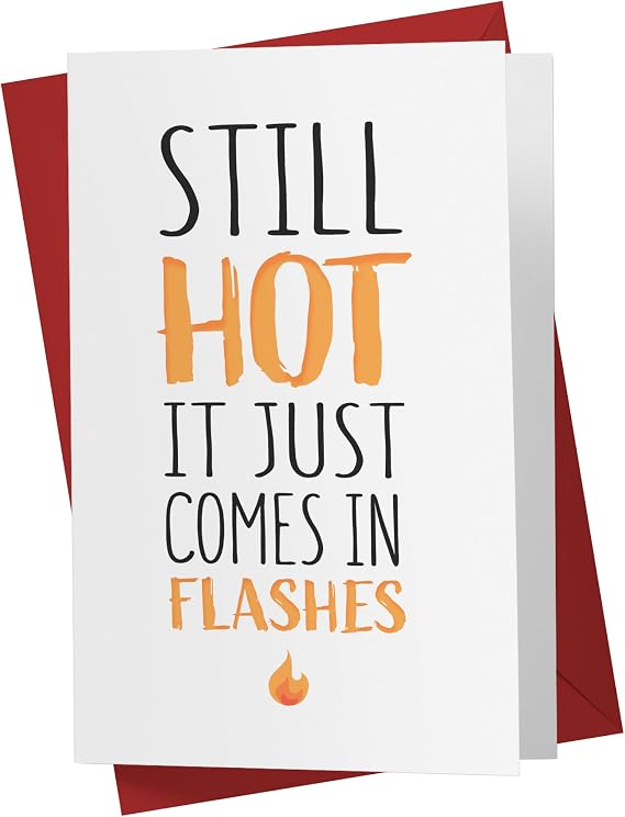 Karto Funny Birthday Card for Mom Wife Women - Hot Flashes