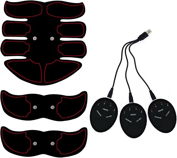 ABS Trainer Muscle Stimulator, Abdominal Muscle Toning Belt Home Fitness Training Equipment,for Abdomen/Arm/Leg Training Men And Women,Portable Home Gym Belt Fitness Trainer