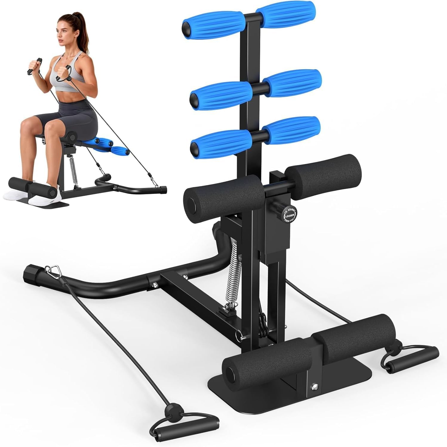 RELIFE REBUILD YOUR LIFE Deep Squat Device Machine Squat Device & Squat Machine with Resistance Bands Abdominal Trainer for Home Strength Training for Buttocks and Legs Squat Training Device