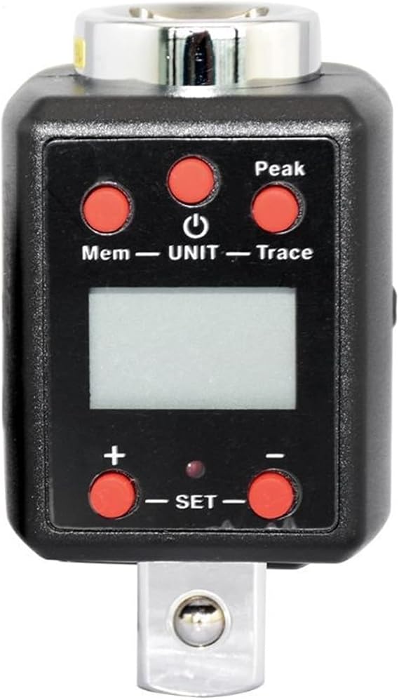 Digital Torque Meter, Digital High Torque Wrench 1.5-1000nm Adapter 1/4 3/8 3/4 Microtorque Electric Torque Tester,1-60