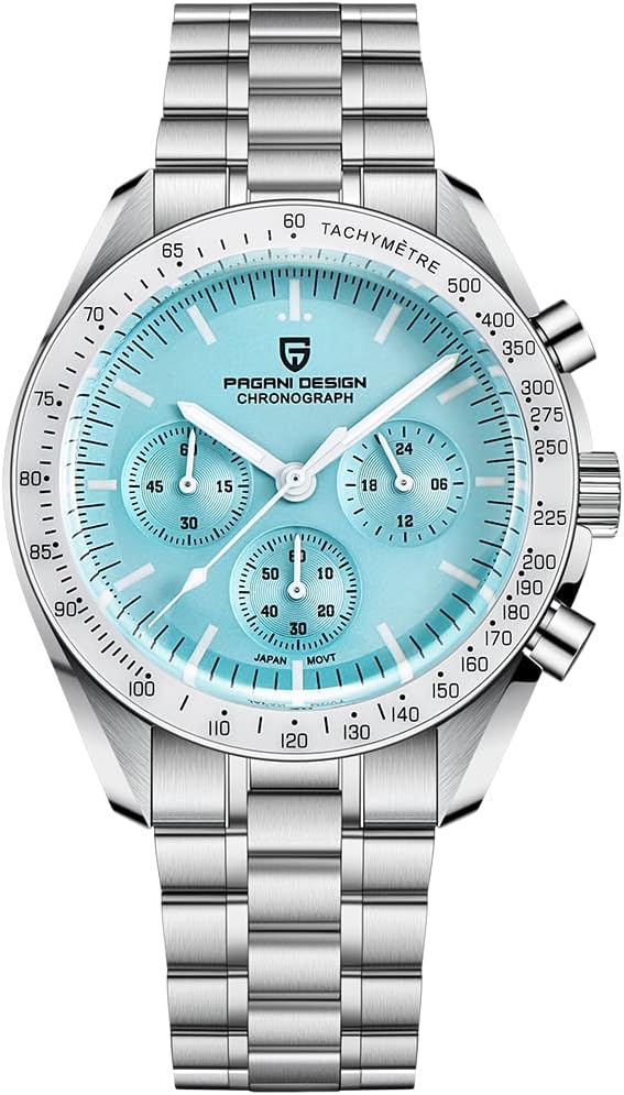 Pagani Design 1701 V6 Moon Wristwatch Men's Quartz Chronograph Watches Japan VK63 Movement Stainless Steel Waterproof Sports Watch