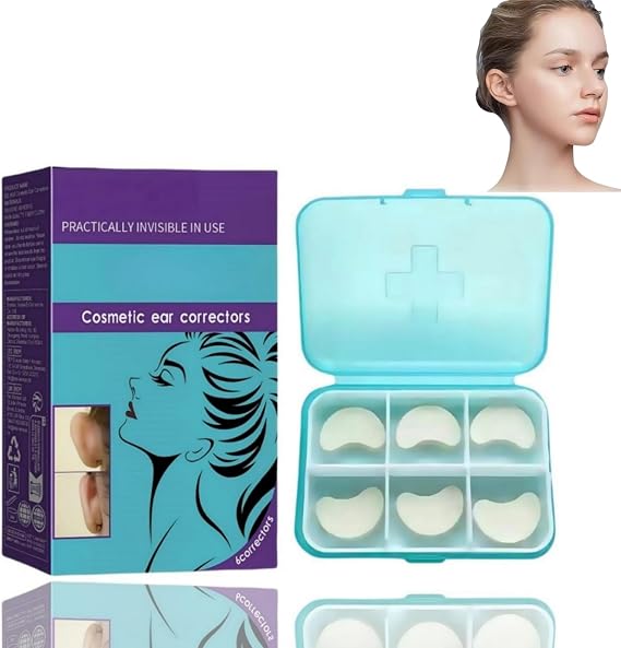 6PCS Ear Correctar Tape,Ear Stickers to Stick Ea-rs Back,Cosmetic E-ar Corrector,Solve Big Ea-r Problem Stic-kers,Protruding E-ar Corre-ctor Clip,Waterproof,Invisible and Clear Sti-cks For Adults&Kids