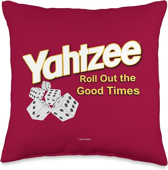 Yahtzee Roll Out The Good Times Throw Pillow, 16x16, Multicolor