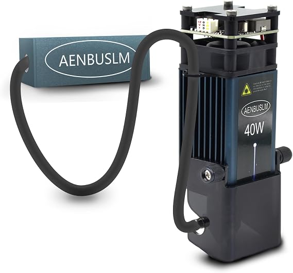 AENBUSLM 40W Laser Module with Air Assit for Laser Cutter & Laser Engraver Machine,5.5W Output Power,Built in FAC,Ultra-Fine Compressed Spot CNC Carving DIY Laser Master - Laser Class lV