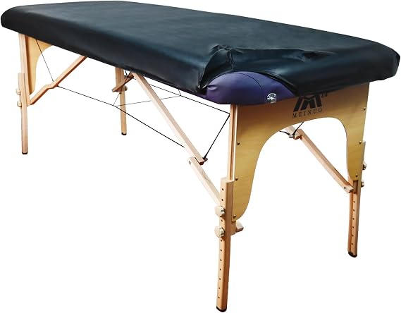 32" Wide 100% PU Waterproof Massage Table Cover, Wipeable Vinyl -Black