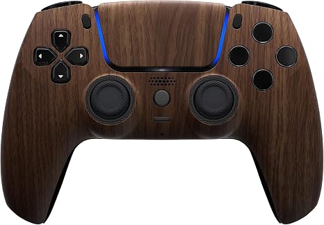 Custom Controllerzz Custom Wireless Controller Compatible with PS5 - Multiple Designs Available (PS5 Wood)