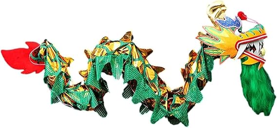 Chinese Dragon Dance Set 1m/3m/5m/8m Silk Dragon Dance New Year Lion Dance Head Show Halloween Performance Lion Dance