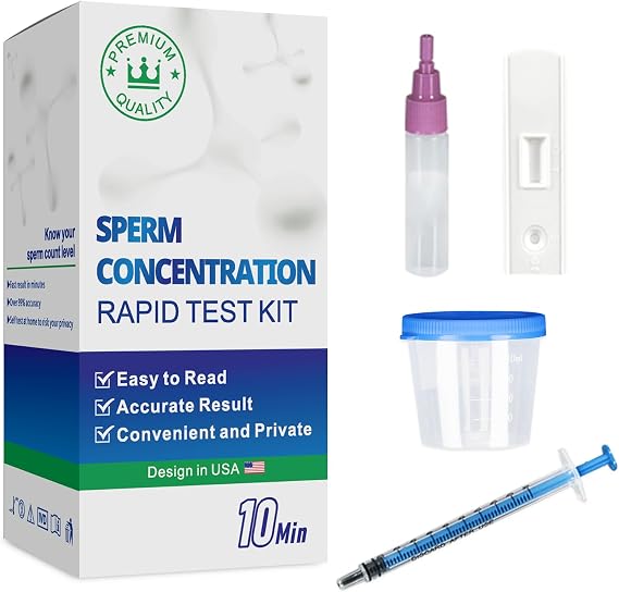 Fertility Home Test Kit for Men- Convenient, Private-Shows NorLow Sperm Count, Male Fertility Testing System, Accurate- Easy to Read Resultsmal or Low Sperm Count.
