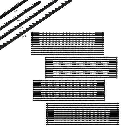 Scroll Saw Blade 5-Inch Pin End Assortment, 48 Pack, Replacement for Wen 3921, Delta, Ryobi, Dremel, Craftsman, Penn State and All 15in. and 16in. Scroll Saw