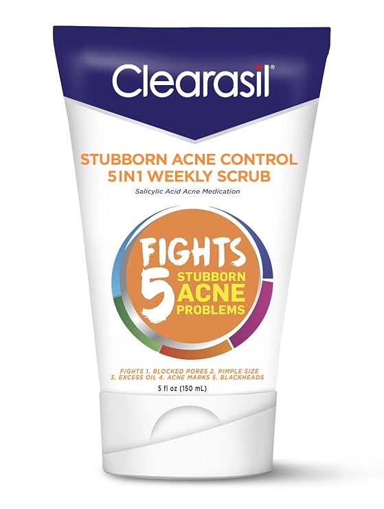 Clearasil Stubborn Acne Control 5in1 Weekly Scrub, 5 oz. (Packaging may vary)