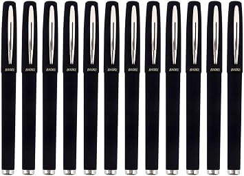 BaoKe 12PCS Gel Ink Pens Rollerball Pens 0.7mm Medium Line, Box of 12 Pack, PC1838A (Black)