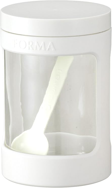 Asvel 1131 Glass Condiment Pot, Forma, White