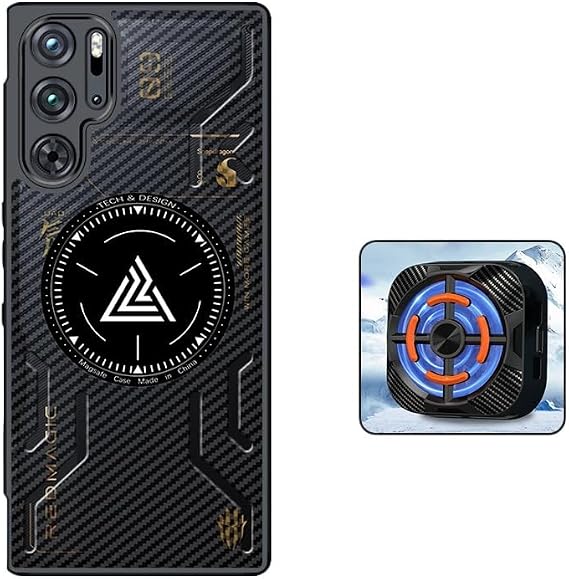 Phone case Compatible with RedMagic 10 Pro+ / 10Pro / 10Air,Magnetic Cooling Phone Case with Magnetic Cooler Fan Set, Gaming Heat Dissipation Protective Cover (RedMagic 10 Air)