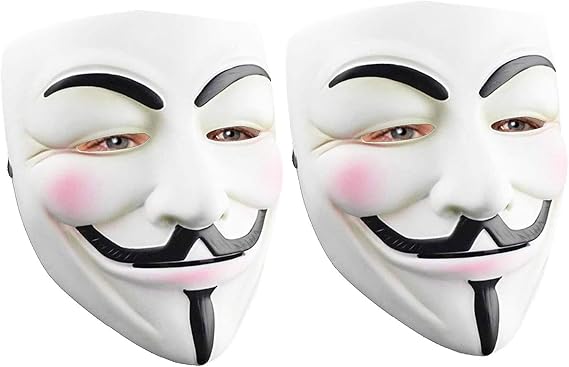 Gootus Hacker Mask for Halloween Costume - V for Vendetta Mask Cool Toys Gifts for Christmas Birthday Parties