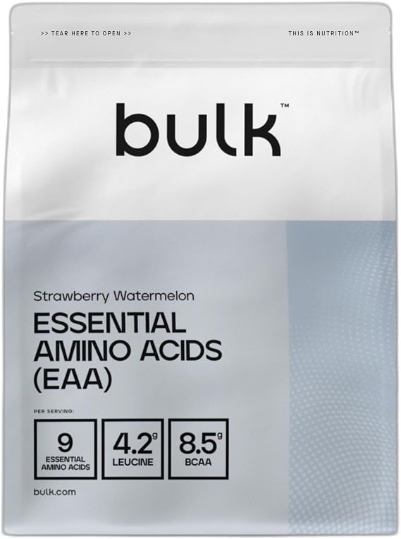 Bulk Pure Essential Amino Acids Powder, Strawberry & Watermelon, 500 g