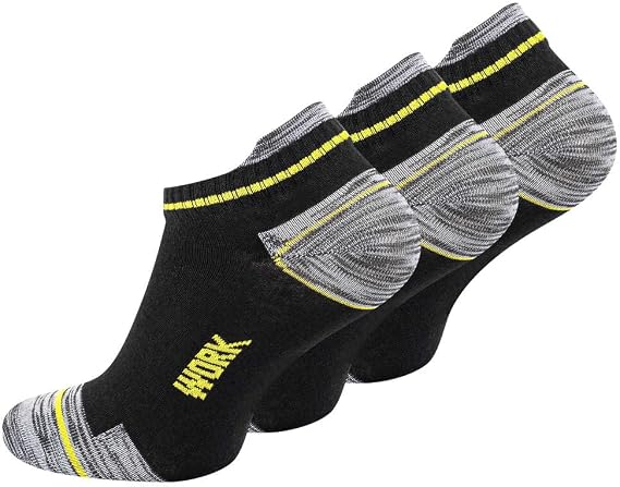 3 Pairs Men's Booties Work Socks, Durable and Breathable