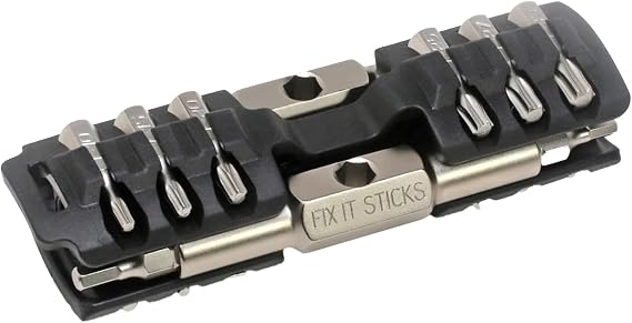 Prestacycle Fixit Sticks Hex Bit Driver Set, Compact T-Handle Ratcheting Tool Kit for Bikes & Repairs - Fix It Sticks Accessories, All-in-One Toolkit