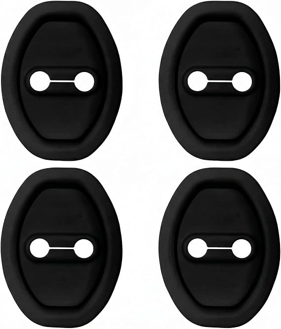 4 Pcs Car Silicone Door Latch Protective Cover for Jeep Grand Cherokee WK 2022 2023, Silicone Self-Adhesive Car Door Lock Protector Guard