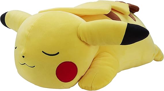 Pokemon 18” Plush Sleeping Pikachu - Cuddly Must Have Fans - Plush Perfect for Traveling, Car Rides, Nap Time, and Play Time!