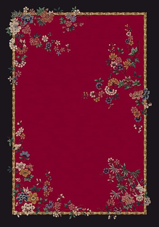 Signature Collection Mindre' Rectangle Area Rug, 3'10" x 5'4", Ruby