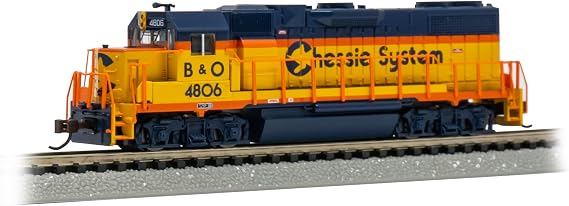Bachmann Trains GP38-2 DCC Ready Locomotive Chessie System N Scale | Diesel Locomotive, DCC Ready with Next 18 Socket, Highly Detailed, Metal Wheels and E-Z Mate Couplers, 61752