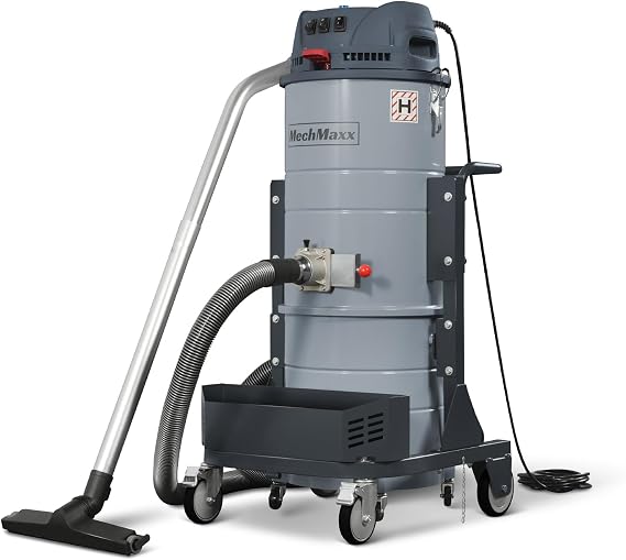 MechMaxx Industrial Wet/Dry Vacuum Cleaner with HEPA Filter Three Motor 3.3 HP 285 CFM 16 Gallon - 110V 1 Phase, IVA3M