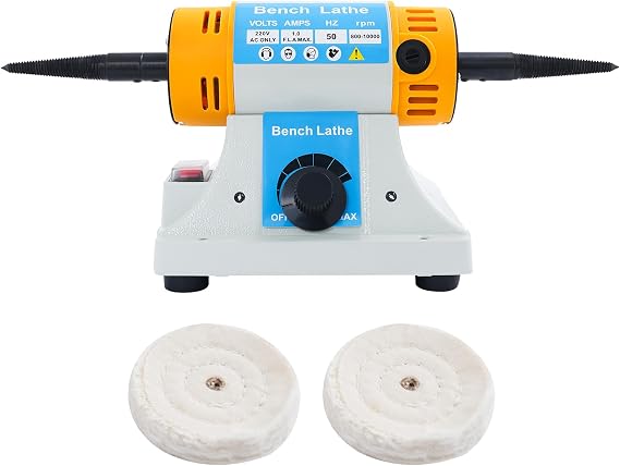 Adjustable Speed Polishing Machine 320W 220V Bench Grinder with Dual Head & 800-10000RPM Variable Speed Industrial Grade Polishing Tool for DIY, Woodcrafting and Jewelry Polishing