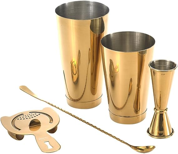 Barfly M37101GD Basics Cocktail Set, 5-Piece, Gold