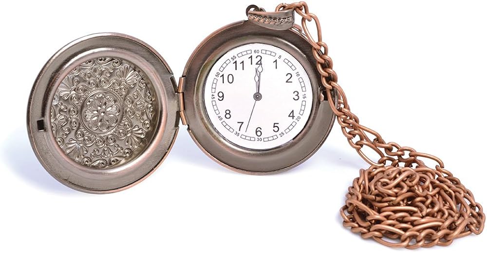 Bristol Novelty BA778 Steampunk Pocket Watch, Mens, Bronze, One Size
