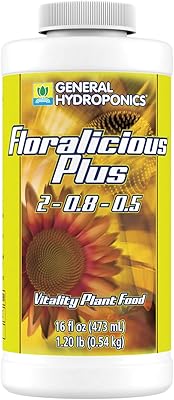 General Hydroponics Floralicious Plus, Vitality Plant Food, 2-0.8-0.5, 16.oz.