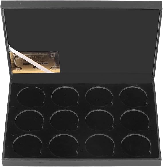 BigKing Coin Case, Coin Storage Box, Commemorative Coin Storage Box, Coin Box with Foam Gasket, Round Coin Holder, Commemorative Medal Velvet Craft Storage Gift Box for Collect