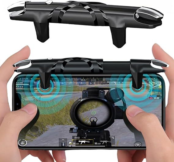 Rakizbe Mobile Game Triggers, High Frequency Click Shoot Aim Gaming Controller for PUBG Mobile/Knives Out/Call of Duty