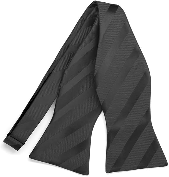 tiemart Striped Self-Tie Bow Tie