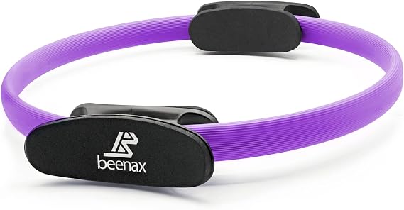 Beenax Pilates Ring - Double Handle Exercise Circle, Fitness Magic Circle - Perfect for Yoga, Core Training, Physical Therapy and Toning Thighs, Abs and Legs (Strong & Resistant)
