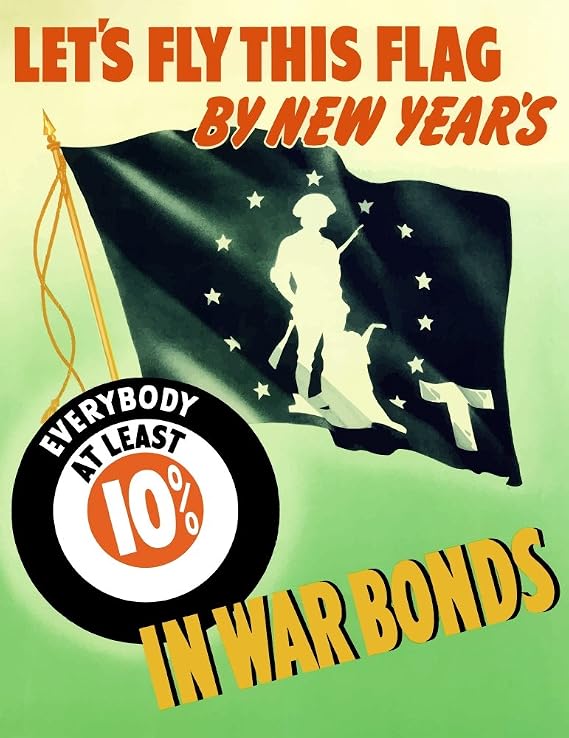 Posterazzi Digitally restored propaganda vintage World II features Minuteman declares-Let's fly this flag Poster Print by New Years. Everybody at