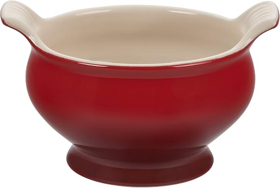Le Creuset Stoneware Heritage Soup Bowl, 20 oz., Cerise