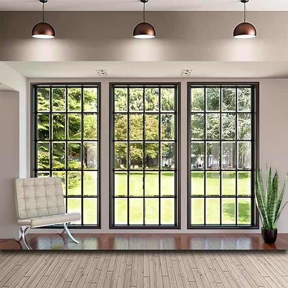 5x3ft Polyester Window Backdrops for Photography Video Home Office Zoom Meeting Background Video Conference Living Room Backdrop