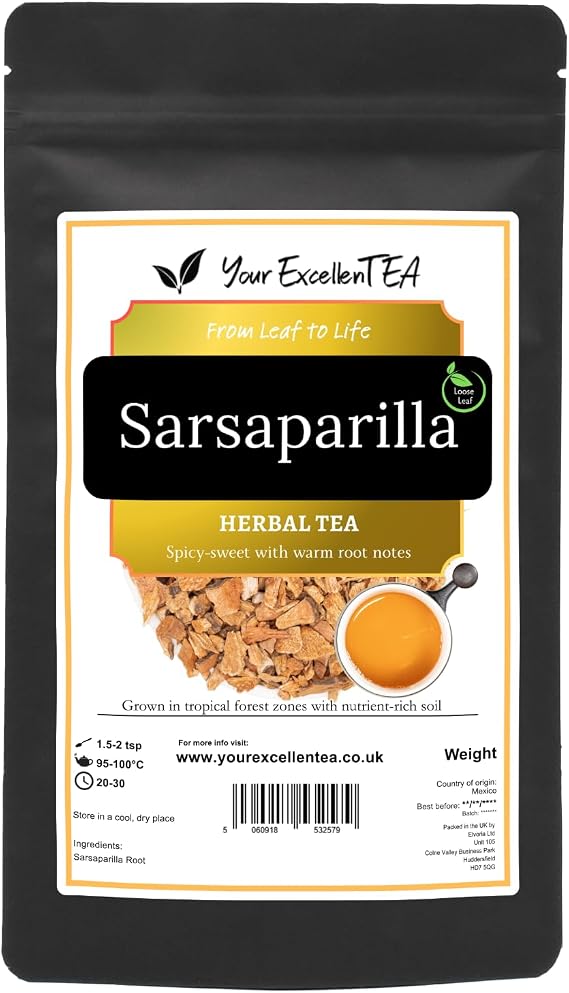 Sarsaparilla Root Loose Leaf Herbal Tea, Earthy & Woody, 50g