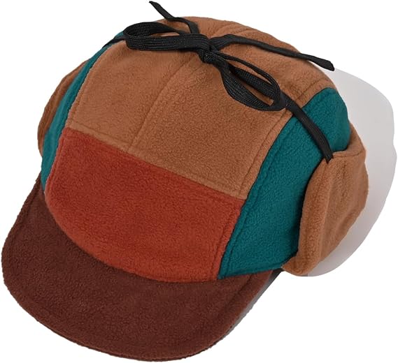 Clakllie Men's Winter Earflaps Baseball Hat - Cold Weather Trapper Ushanka Russian With Brim - Foldable Elmer Fudd