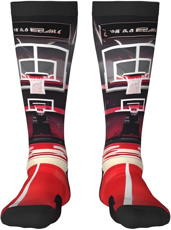 Basketball Arenas Print Adult Stocking Sports Are Soft Comfortable Breathable Stretchy Fashion Socks