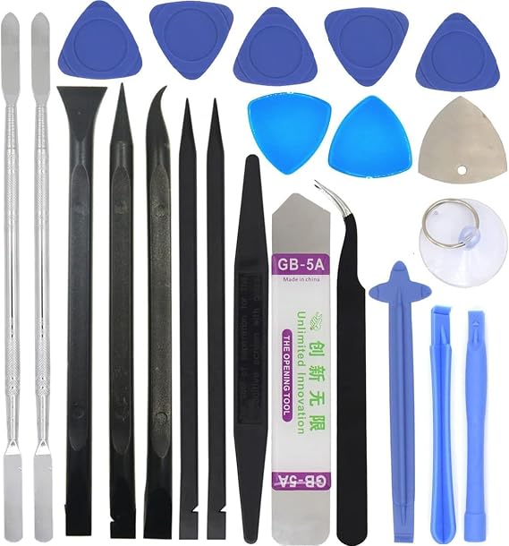 22-in-1 Professional Precision Mobile Phone Repair Tool Set Disassembly Tool Made of Metal Spudger Repair Tool for Opening Tablet PC Laptop TV Boxes Toys Game Consoles