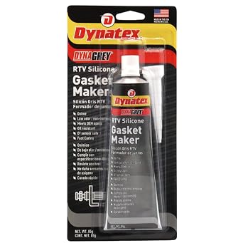 Dynatex 143349 DynaGrey Low Volatile RTV Silicone Gasket Maker,85 to 500 Degree F, 3.8 oz Carded Tube, Grey