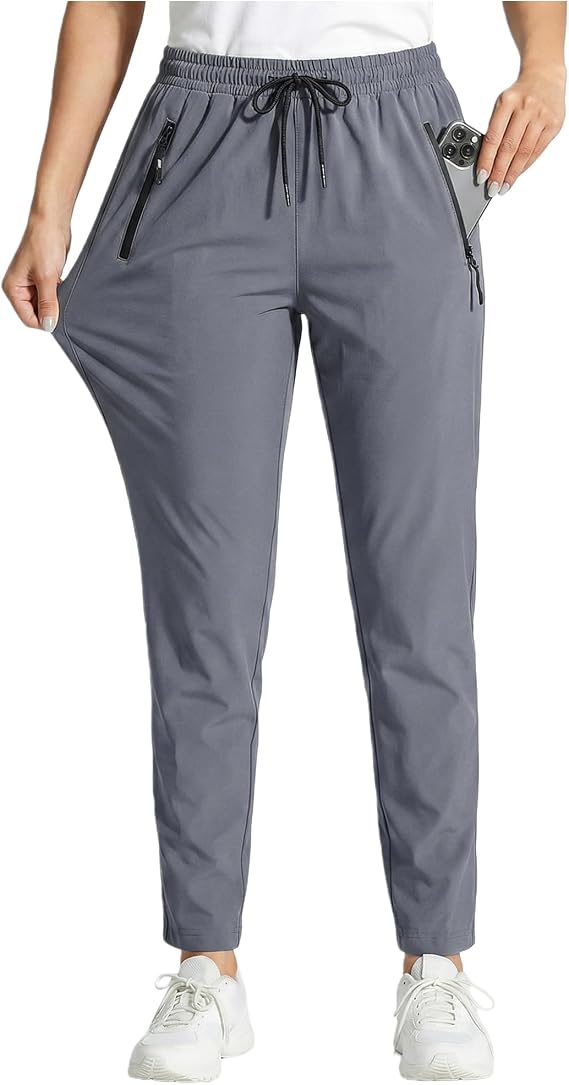 Stretch Active Pants for Women Over 50, Upgraded Fabric Quick Drying High Stretch Comfy Pants for Travel, Breathable