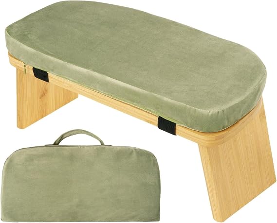 Bamboo Meditation Bench for Sitting and Kneeling, Ideal for and Prayer