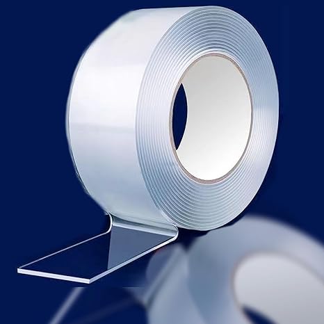 Double Sided Nano Tape Heavy Duty, Clear Removable Nano Tape, for Carpet Mats/Paste Items/Photos Frames/Craft Wall Mounting Multipurpose Adhesive Tape, Long: 9.84 ft (Wide:0.08'',Thickness:0.08'')