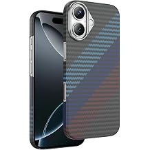 CONSTRAIN - iPhone 17 ile uyumlu Apple Kılıf Yatay Renk Desenli Kevlar Karbon Woven Magsafe ile uyumlu - Siyah