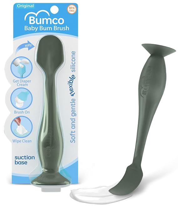 Bumco Diaper Cream Spatula - BPA-Free Diaper Bag Essentials, Soft Butt Spatula Baby, Mom-Invented Butt Paste Spatula, Diaper Cream Spatula, Flexible Diaper Cream Applicator