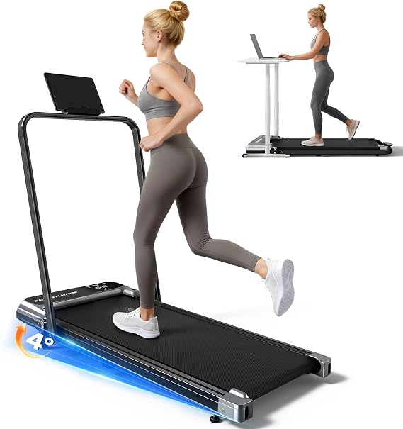 Walking Pad Treadmill for Home, Walking Pad with Incline and Handle Bar