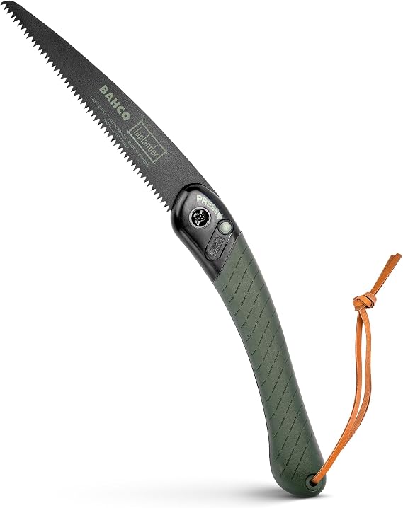 Bahco BAH396LAP Laplander Folding Saw, 7-1/2" Blade, Ergo Grip, Green
